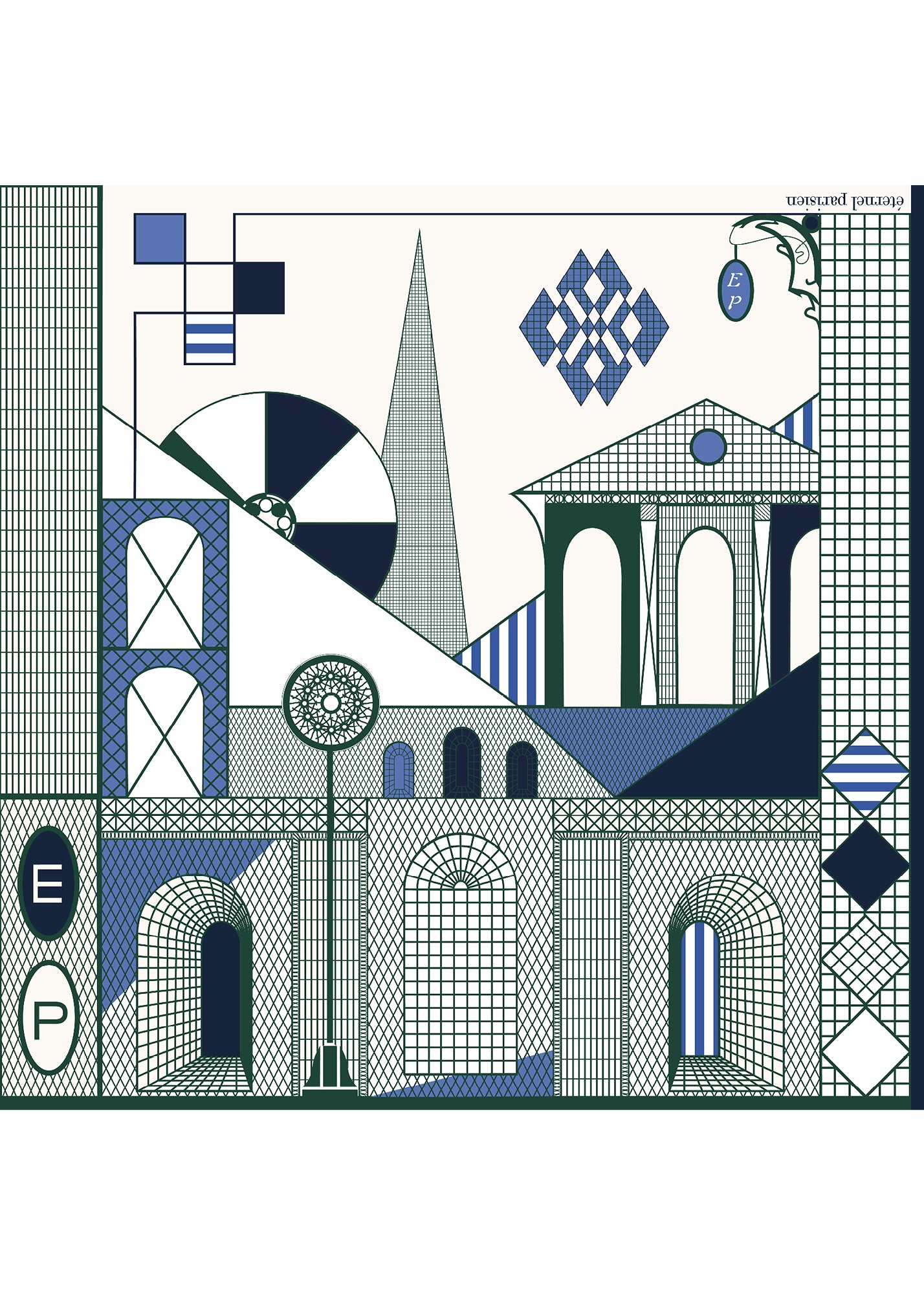 é.p. 422 — Treillage Bleu